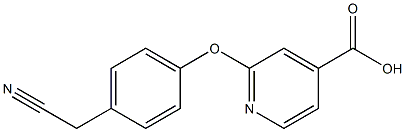 2-[4-(cyanomethyl)phenoxy]pyridine-4-carboxylic acid Struktur