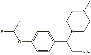 2-[4-(difluoromethoxy)phenyl]-2-(4-methylpiperazin-1-yl)ethanamine Struktur