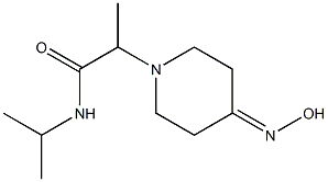 2-[4-(hydroxyimino)piperidin-1-yl]-N-(propan-2-yl)propanamide Struktur