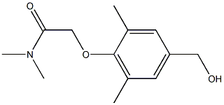 2-[4-(hydroxymethyl)-2,6-dimethylphenoxy]-N,N-dimethylacetamide Struktur