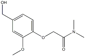 2-[4-(hydroxymethyl)-2-methoxyphenoxy]-N,N-dimethylacetamide Struktur