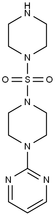 2-[4-(piperazine-1-sulfonyl)piperazin-1-yl]pyrimidine Struktur