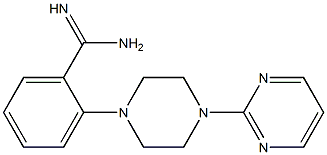 2-[4-(pyrimidin-2-yl)piperazin-1-yl]benzene-1-carboximidamide Struktur