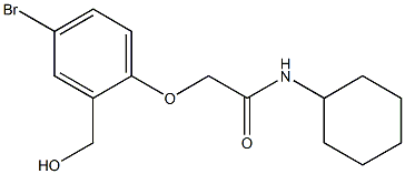 2-[4-bromo-2-(hydroxymethyl)phenoxy]-N-cyclohexylacetamide Struktur