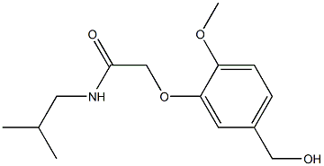 2-[5-(hydroxymethyl)-2-methoxyphenoxy]-N-(2-methylpropyl)acetamide Struktur