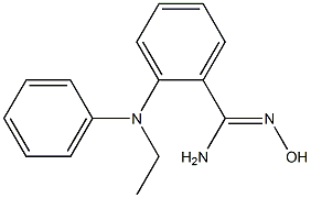 2-[ethyl(phenyl)amino]-N'-hydroxybenzene-1-carboximidamide Struktur