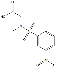 2-[methyl(2-methyl-5-nitrobenzene)sulfonamido]acetic acid Struktur