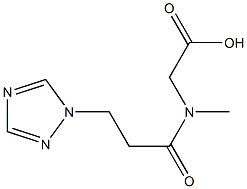 2-[N-methyl-3-(1H-1,2,4-triazol-1-yl)propanamido]acetic acid Struktur