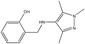 2-{[(1,3,5-trimethyl-1H-pyrazol-4-yl)amino]methyl}phenol Struktur