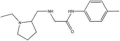 2-{[(1-ethylpyrrolidin-2-yl)methyl]amino}-N-(4-methylphenyl)acetamide Struktur