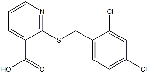 2-{[(2,4-dichlorophenyl)methyl]sulfanyl}pyridine-3-carboxylic acid Struktur