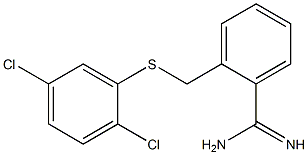 2-{[(2,5-dichlorophenyl)sulfanyl]methyl}benzene-1-carboximidamide Struktur