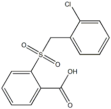 2-{[(2-chlorophenyl)methane]sulfonyl}benzoic acid Struktur