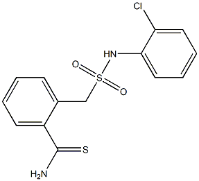 2-{[(2-chlorophenyl)sulfamoyl]methyl}benzene-1-carbothioamide Struktur