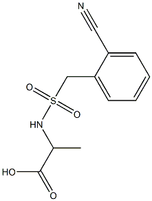 2-{[(2-cyanophenyl)methane]sulfonamido}propanoic acid Struktur