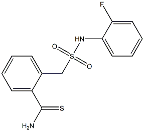 2-{[(2-fluorophenyl)sulfamoyl]methyl}benzene-1-carbothioamide Struktur