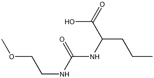 2-{[(2-methoxyethyl)carbamoyl]amino}pentanoic acid Struktur