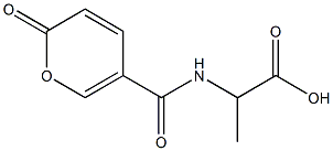 2-{[(2-oxo-2H-pyran-5-yl)carbonyl]amino}propanoic acid Struktur