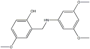 2-{[(3,5-dimethoxyphenyl)amino]methyl}-4-methoxyphenol Struktur