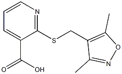 2-{[(3,5-dimethyl-1,2-oxazol-4-yl)methyl]sulfanyl}pyridine-3-carboxylic acid Struktur