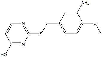 2-{[(3-amino-4-methoxyphenyl)methyl]sulfanyl}pyrimidin-4-ol Struktur