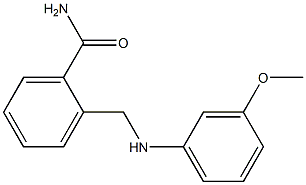 2-{[(3-methoxyphenyl)amino]methyl}benzamide Struktur