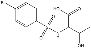 2-{[(4-bromophenyl)sulfonyl]amino}-3-hydroxybutanoic acid Struktur