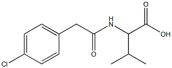 2-{[(4-chlorophenyl)acetyl]amino}-3-methylbutanoic acid Struktur