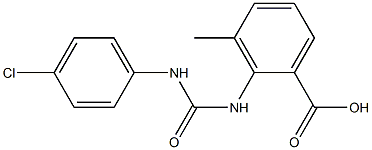 2-{[(4-chlorophenyl)carbamoyl]amino}-3-methylbenzoic acid Struktur