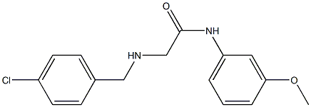 2-{[(4-chlorophenyl)methyl]amino}-N-(3-methoxyphenyl)acetamide Struktur