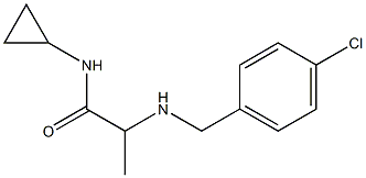 2-{[(4-chlorophenyl)methyl]amino}-N-cyclopropylpropanamide Struktur