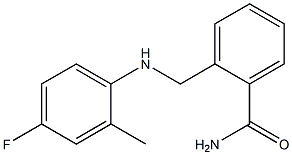 2-{[(4-fluoro-2-methylphenyl)amino]methyl}benzamide Struktur