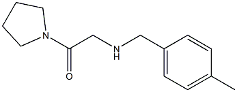 2-{[(4-methylphenyl)methyl]amino}-1-(pyrrolidin-1-yl)ethan-1-one Struktur