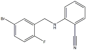 2-{[(5-bromo-2-fluorophenyl)methyl]amino}benzonitrile Struktur