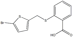 2-{[(5-bromothien-2-yl)methyl]thio}benzoic acid Struktur