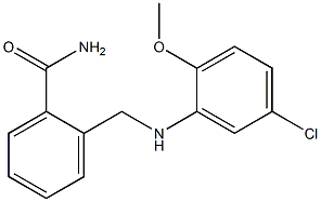 2-{[(5-chloro-2-methoxyphenyl)amino]methyl}benzamide Struktur