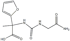 2-{[(carbamoylmethyl)carbamoyl]amino}-2-(furan-2-yl)propanoic acid Struktur