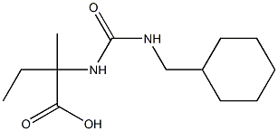 2-{[(cyclohexylmethyl)carbamoyl]amino}-2-methylbutanoic acid Struktur