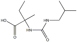 2-{[(isobutylamino)carbonyl]amino}-2-methylbutanoic acid Struktur