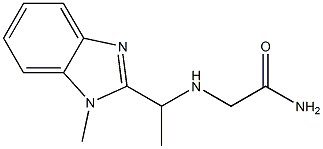 2-{[1-(1-methyl-1H-benzimidazol-2-yl)ethyl]amino}acetamide Struktur