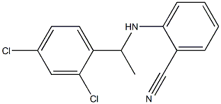 2-{[1-(2,4-dichlorophenyl)ethyl]amino}benzonitrile Struktur