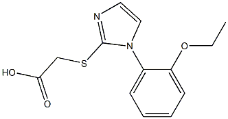 2-{[1-(2-ethoxyphenyl)-1H-imidazol-2-yl]sulfanyl}acetic acid Struktur