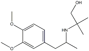 2-{[1-(3,4-dimethoxyphenyl)propan-2-yl]amino}-2-methylpropan-1-ol Struktur