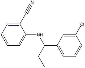 2-{[1-(3-chlorophenyl)propyl]amino}benzonitrile Struktur