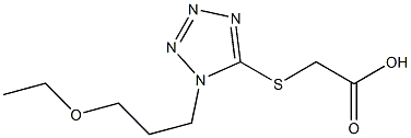 2-{[1-(3-ethoxypropyl)-1H-1,2,3,4-tetrazol-5-yl]sulfanyl}acetic acid Struktur