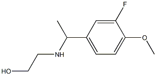 2-{[1-(3-fluoro-4-methoxyphenyl)ethyl]amino}ethan-1-ol Struktur