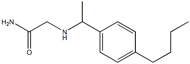 2-{[1-(4-butylphenyl)ethyl]amino}acetamide Struktur