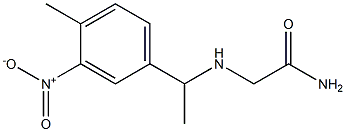 2-{[1-(4-methyl-3-nitrophenyl)ethyl]amino}acetamide Struktur