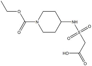 2-{[1-(ethoxycarbonyl)piperidin-4-yl]sulfamoyl}acetic acid Struktur