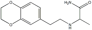 2-{[2-(2,3-dihydro-1,4-benzodioxin-6-yl)ethyl]amino}propanamide Struktur